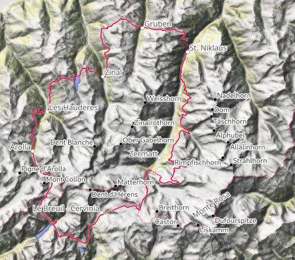 Map of Tour Matterhorn